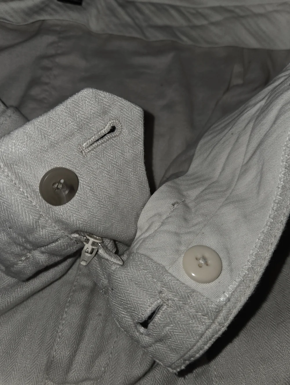 J Crew cream linen skirt pockets size 12